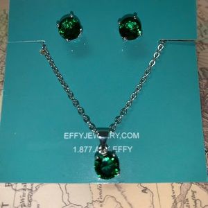 Effy Emerald Earring and Necklace set labcreated